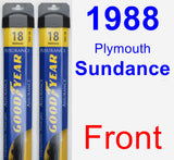 Front Wiper Blade Pack for 1988 Plymouth Sundance - Assurance