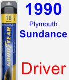 Driver Wiper Blade for 1990 Plymouth Sundance - Assurance