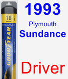 Driver Wiper Blade for 1993 Plymouth Sundance - Assurance