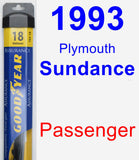 Passenger Wiper Blade for 1993 Plymouth Sundance - Assurance