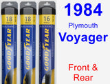 Front & Rear Wiper Blade Pack for 1984 Plymouth Voyager - Assurance