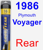 Rear Wiper Blade for 1986 Plymouth Voyager - Assurance