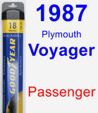 Passenger Wiper Blade for 1987 Plymouth Voyager - Assurance