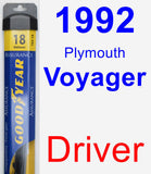 Driver Wiper Blade for 1992 Plymouth Voyager - Assurance