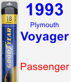 Passenger Wiper Blade for 1993 Plymouth Voyager - Assurance