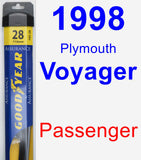Passenger Wiper Blade for 1998 Plymouth Voyager - Assurance
