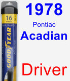 Driver Wiper Blade for 1978 Pontiac Acadian - Assurance