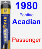 Passenger Wiper Blade for 1980 Pontiac Acadian - Assurance