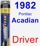 Driver Wiper Blade for 1982 Pontiac Acadian - Assurance