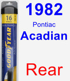 Rear Wiper Blade for 1982 Pontiac Acadian - Assurance