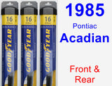 Front & Rear Wiper Blade Pack for 1985 Pontiac Acadian - Assurance