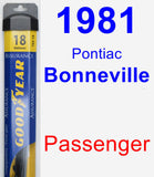 Passenger Wiper Blade for 1981 Pontiac Bonneville - Assurance