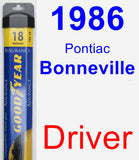 Driver Wiper Blade for 1986 Pontiac Bonneville - Assurance