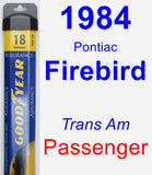 Passenger Wiper Blade for 1984 Pontiac Firebird - Assurance