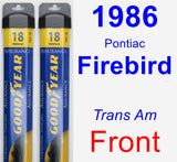 Front Wiper Blade Pack for 1986 Pontiac Firebird - Assurance