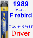 Driver Wiper Blade for 1989 Pontiac Firebird - Assurance