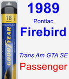 Passenger Wiper Blade for 1989 Pontiac Firebird - Assurance