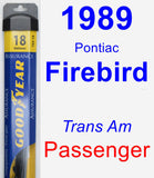 Passenger Wiper Blade for 1989 Pontiac Firebird - Assurance