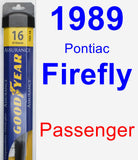 Passenger Wiper Blade for 1989 Pontiac Firefly - Assurance