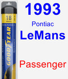 Passenger Wiper Blade for 1993 Pontiac LeMans - Assurance