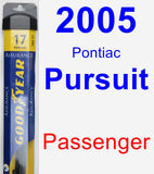 Passenger Wiper Blade for 2005 Pontiac Pursuit - Assurance