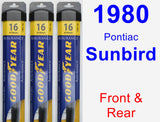 Front & Rear Wiper Blade Pack for 1980 Pontiac Sunbird - Assurance