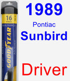 Driver Wiper Blade for 1989 Pontiac Sunbird - Assurance