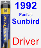 Driver Wiper Blade for 1992 Pontiac Sunbird - Assurance