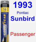 Passenger Wiper Blade for 1993 Pontiac Sunbird - Assurance