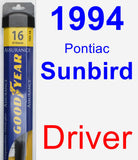 Driver Wiper Blade for 1994 Pontiac Sunbird - Assurance