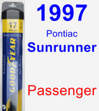 Passenger Wiper Blade for 1997 Pontiac Sunrunner - Assurance