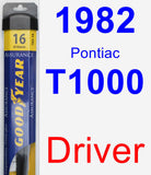 Driver Wiper Blade for 1982 Pontiac T1000 - Assurance