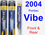 Front & Rear Wiper Blade Pack for 2004 Pontiac Vibe - Assurance