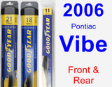 Front & Rear Wiper Blade Pack for 2006 Pontiac Vibe - Assurance