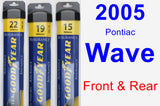 Front & Rear Wiper Blade Pack for 2005 Pontiac Wave - Assurance