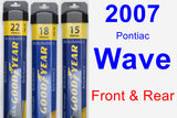 Front & Rear Wiper Blade Pack for 2007 Pontiac Wave - Assurance