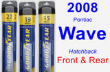 Front & Rear Wiper Blade Pack for 2008 Pontiac Wave - Assurance