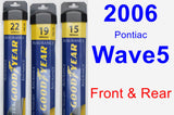 Front & Rear Wiper Blade Pack for 2006 Pontiac Wave5 - Assurance