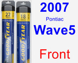 Front Wiper Blade Pack for 2007 Pontiac Wave5 - Assurance