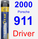 Driver Wiper Blade for 2000 Porsche 911 - Assurance