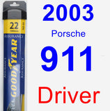Driver Wiper Blade for 2003 Porsche 911 - Assurance
