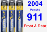 Front & Rear Wiper Blade Pack for 2004 Porsche 911 - Assurance