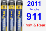 Front & Rear Wiper Blade Pack for 2011 Porsche 911 - Assurance