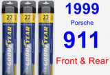 Front & Rear Wiper Blade Pack for 1999 Porsche 911 - Assurance