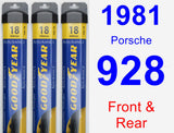 Front & Rear Wiper Blade Pack for 1981 Porsche 928 - Assurance