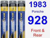 Front & Rear Wiper Blade Pack for 1983 Porsche 928 - Assurance