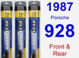 Front & Rear Wiper Blade Pack for 1987 Porsche 928 - Assurance