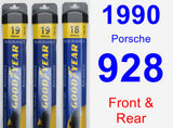 Front & Rear Wiper Blade Pack for 1990 Porsche 928 - Assurance