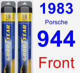 Front Wiper Blade Pack for 1983 Porsche 944 - Assurance