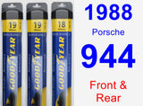 Front & Rear Wiper Blade Pack for 1988 Porsche 944 - Assurance